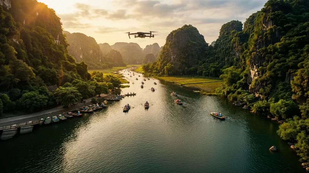 Thuê flycam Ninh Bình quay cảnh đẹp từ trên cao