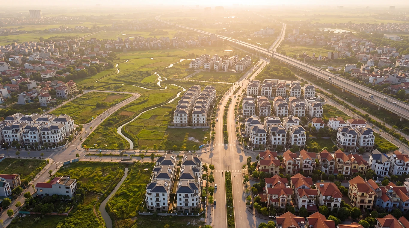 Quay flycam bất động sản Thường Tín nhìn toàn cảnh khu dân cư do Dạo thực hiện