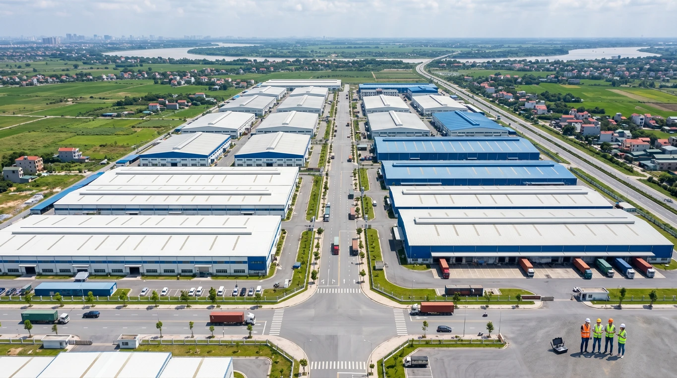 Quay flycam dự án bất động sản kho xưởng tại Thường Tín