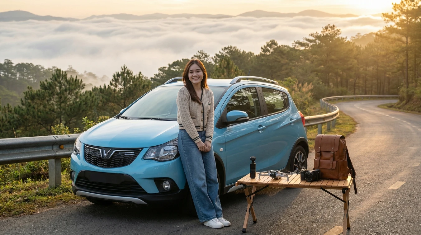 Combo săn mây đà lạt gồm thuê xe tự lái đà lạt và thiết bị media