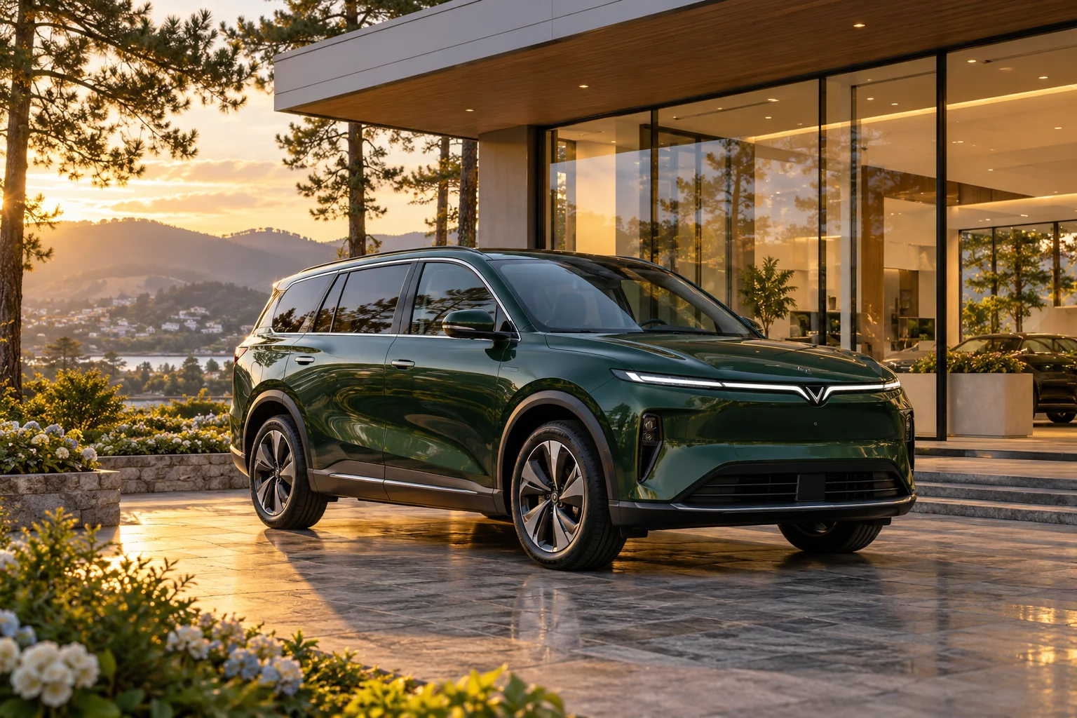 Limo Green tại showroom gần Đức Trọng để khách hàng tham khảo và lái thử